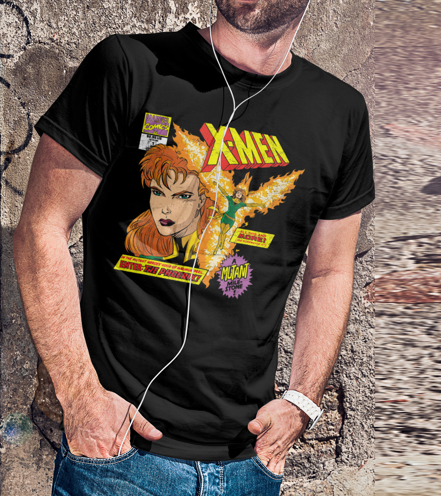 Marvel X-Men Enter The Phoenix Mutant Milestone Jean Grey Comic T-Shirt