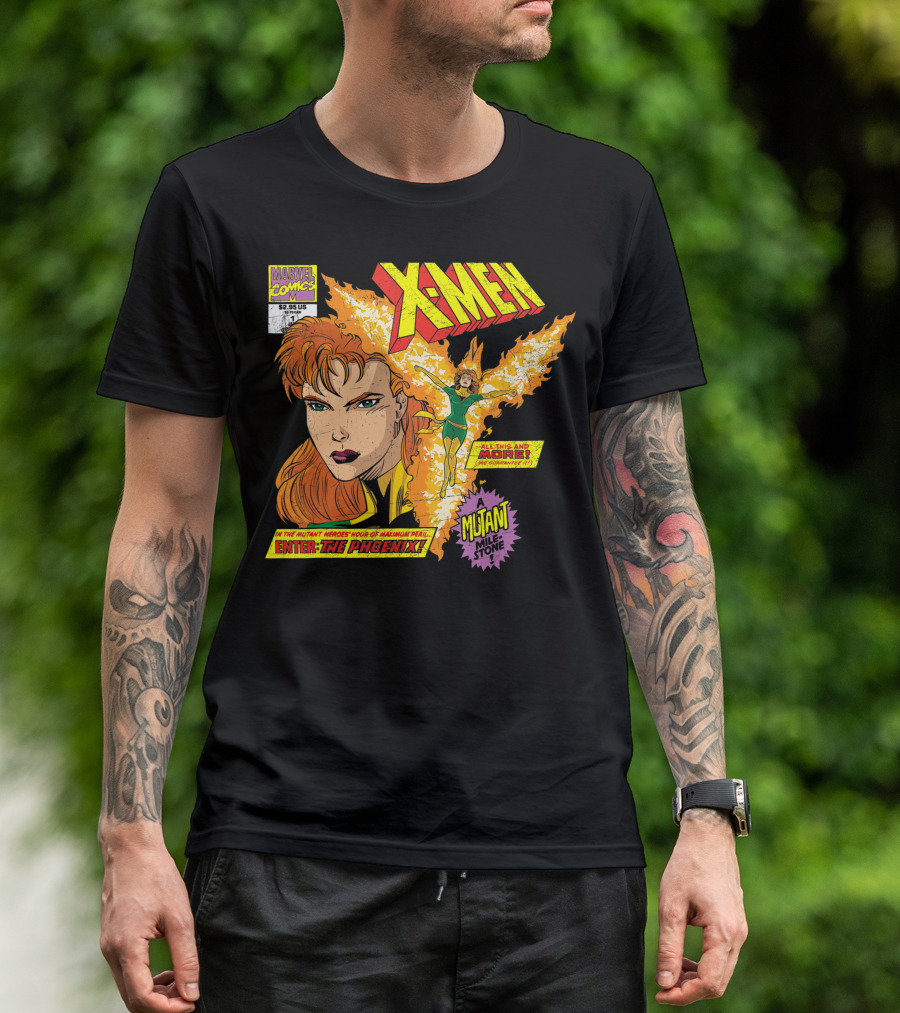 Marvel X-Men Enter The Phoenix Mutant Milestone Jean Grey Comic T-Shirt