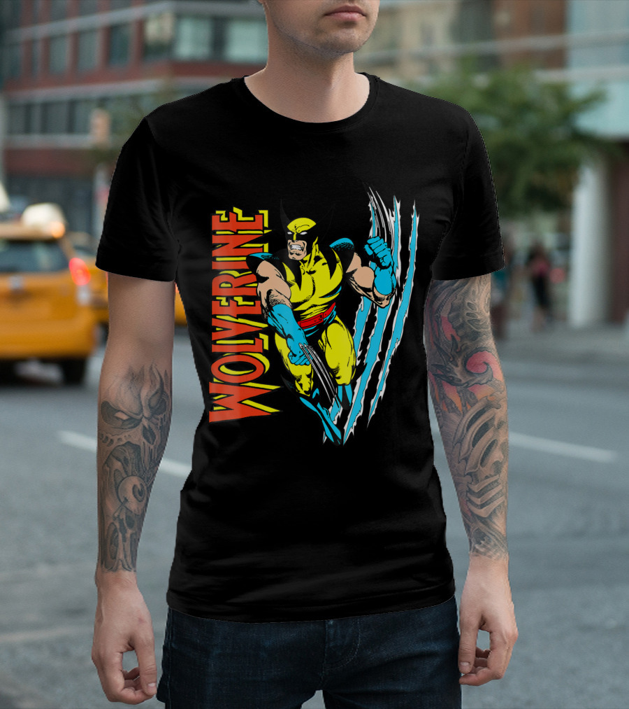 Wolverine Vintage X-Men Claw Slice Marvel T-Shirt