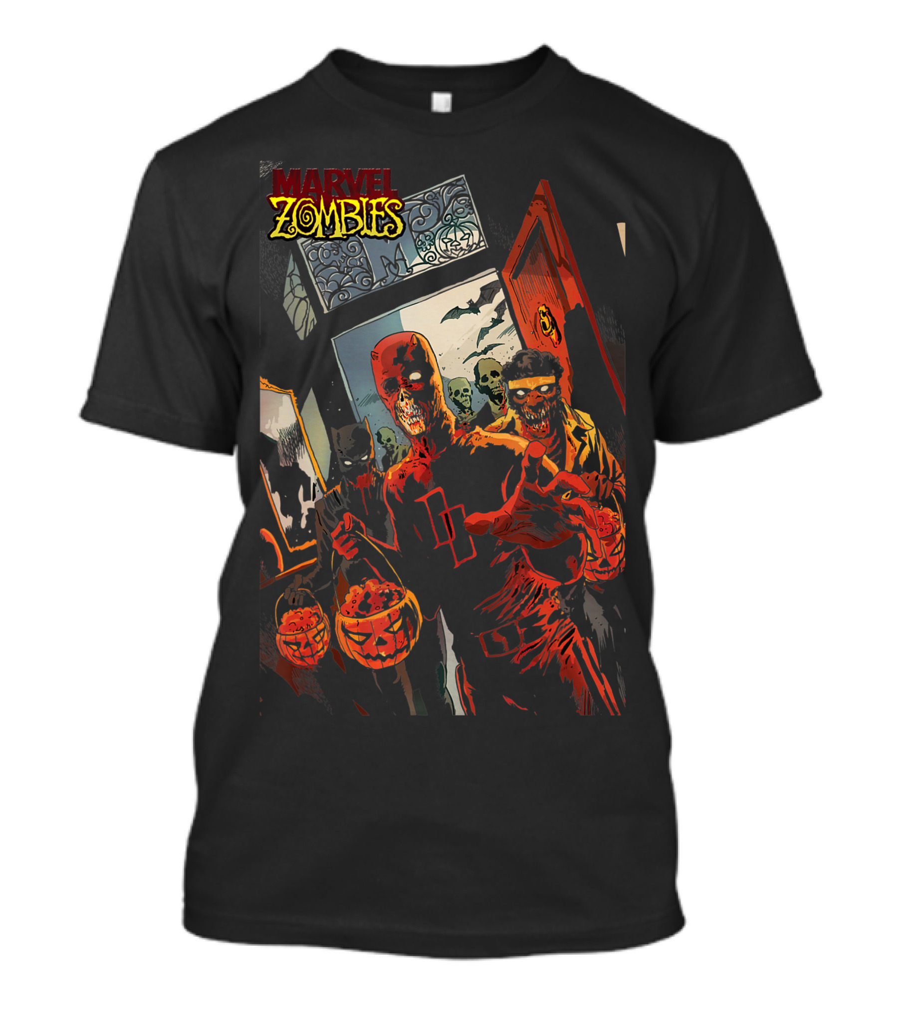 Marvel Zombies Daredevil Halloween Zombie Apocalypse Scene T-Shirt
