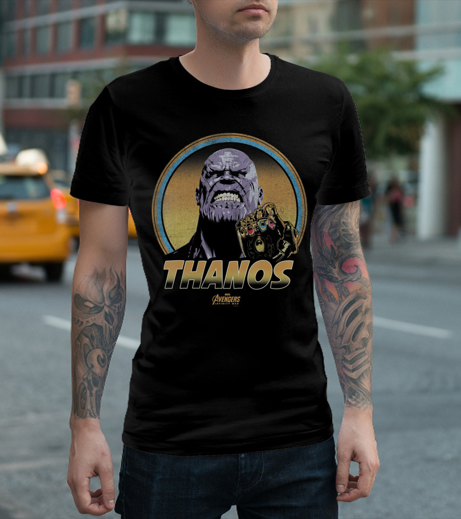 Marvel Avengers Infinity War Thanos Vintage T-Shirt