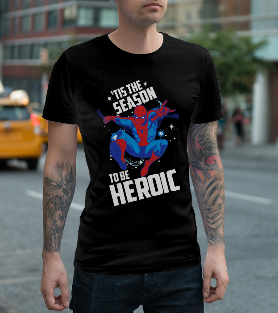 Marvel 'Tis the Season to Be Heroic Spider-Man T-Shirt