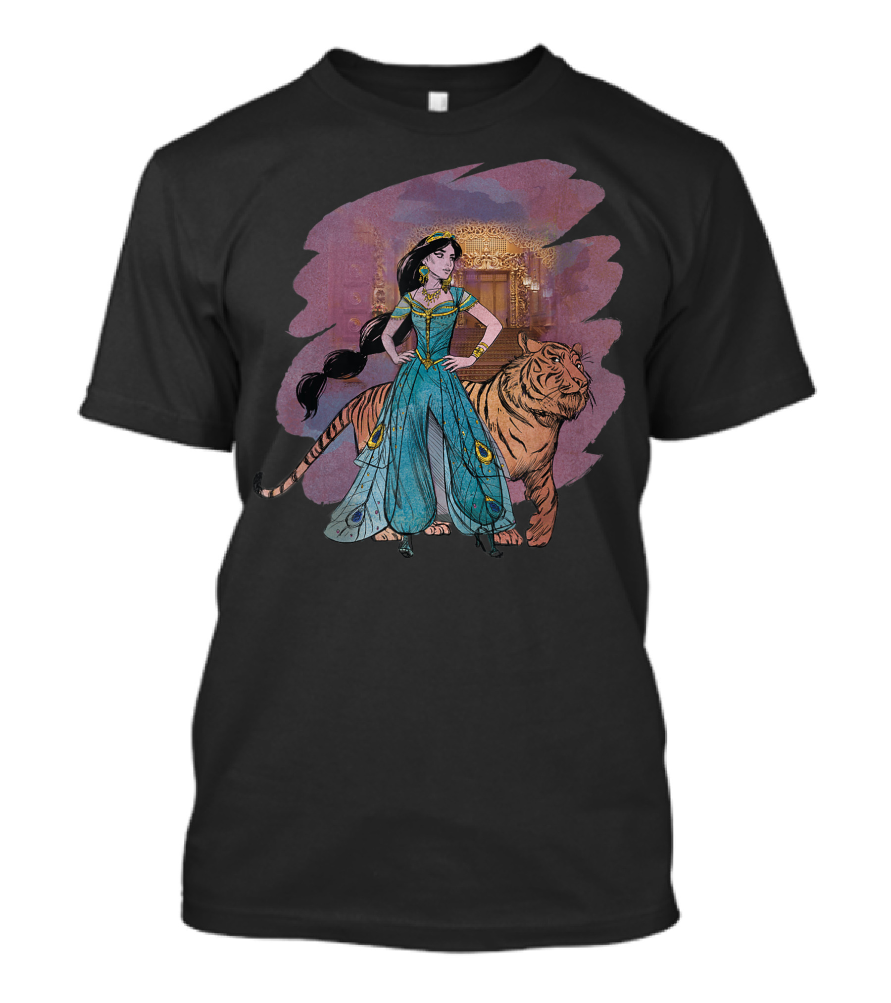 Disney Aladdin Live Action Princess Jasmine With Rajah T-Shirt
