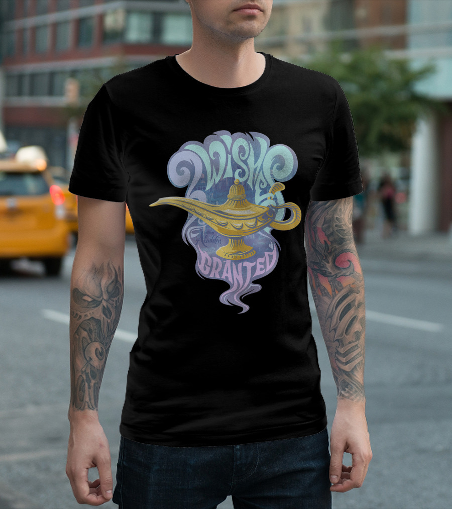 Disney Aladdin Wishes Granted Genie Lamp T-Shirt