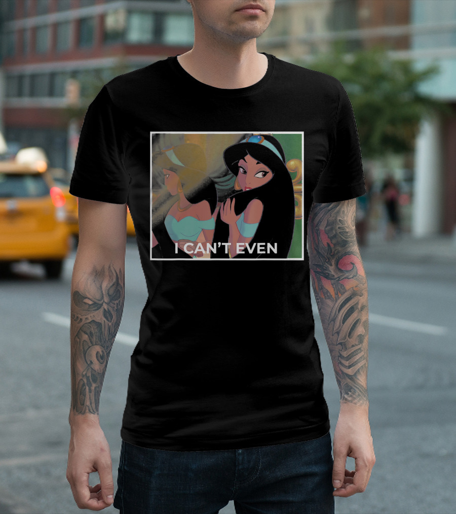 Disney Aladdin Jasmine Mirror Reflection I Can't Even T-Shirt