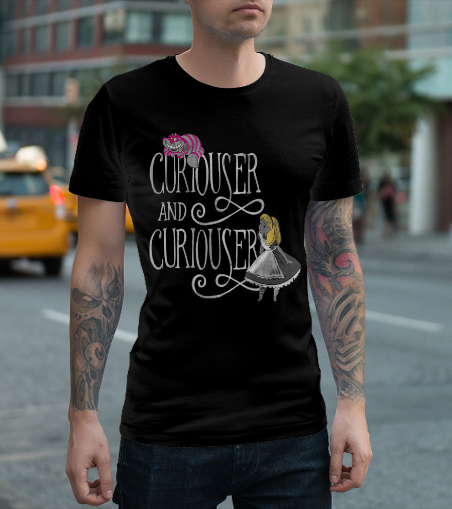 Disney Alice in Wonderland Curiouser and Curiouser Cheshire Cat T-Shirt
