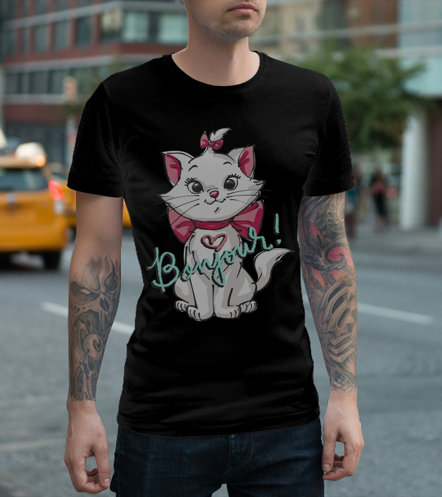 Disney Aristocats Marie Bonjour Cat T-Shirt