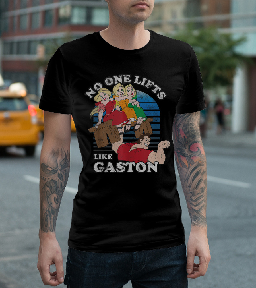 Disney Beauty And The Beast No One Lifts Like Gaston Trio Scene T-Shirt