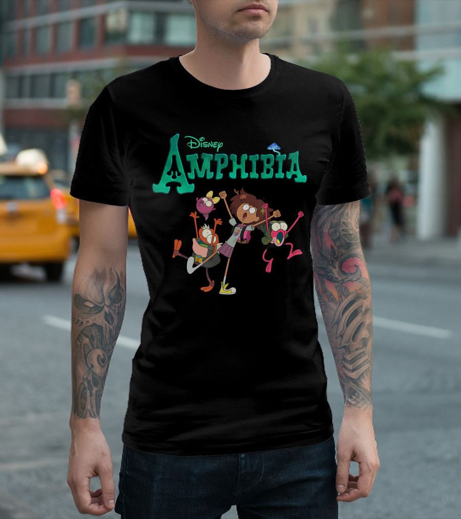 Disney Channel Amphibia Adventures with Anne and Frogs T-Shirt