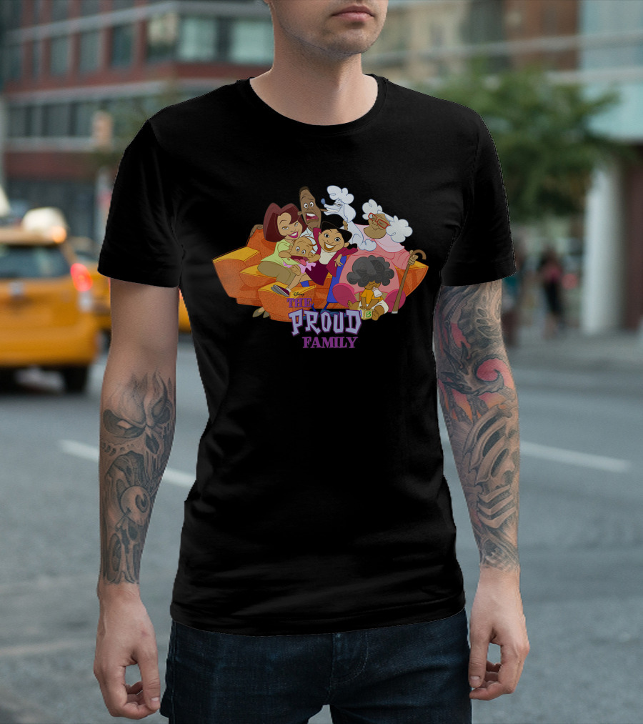 Disney Channel The Proud Family Characters on Couch T-Shirt