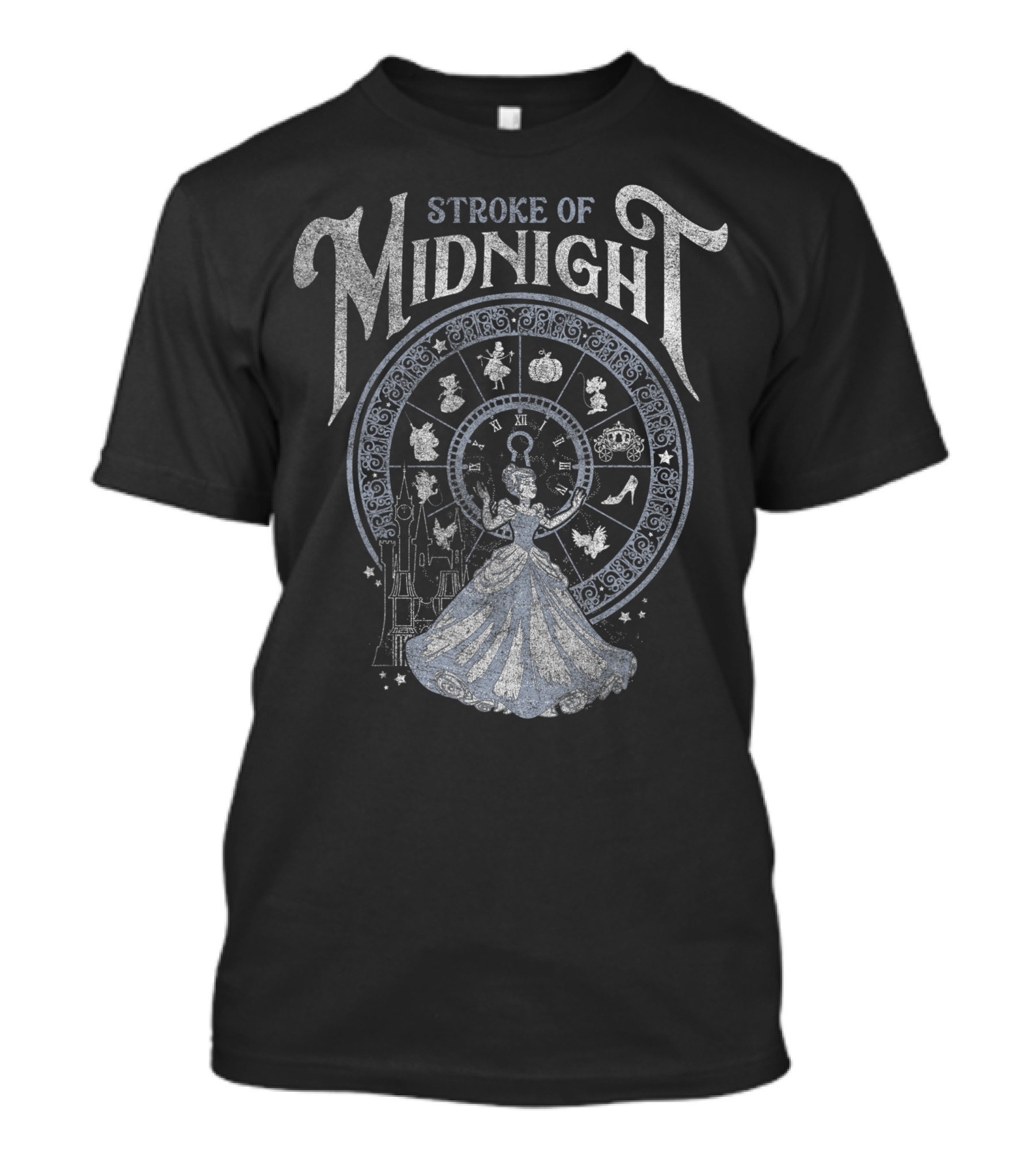 Cinderella Stroke Of Midnight Clock And Castle T-Shirt