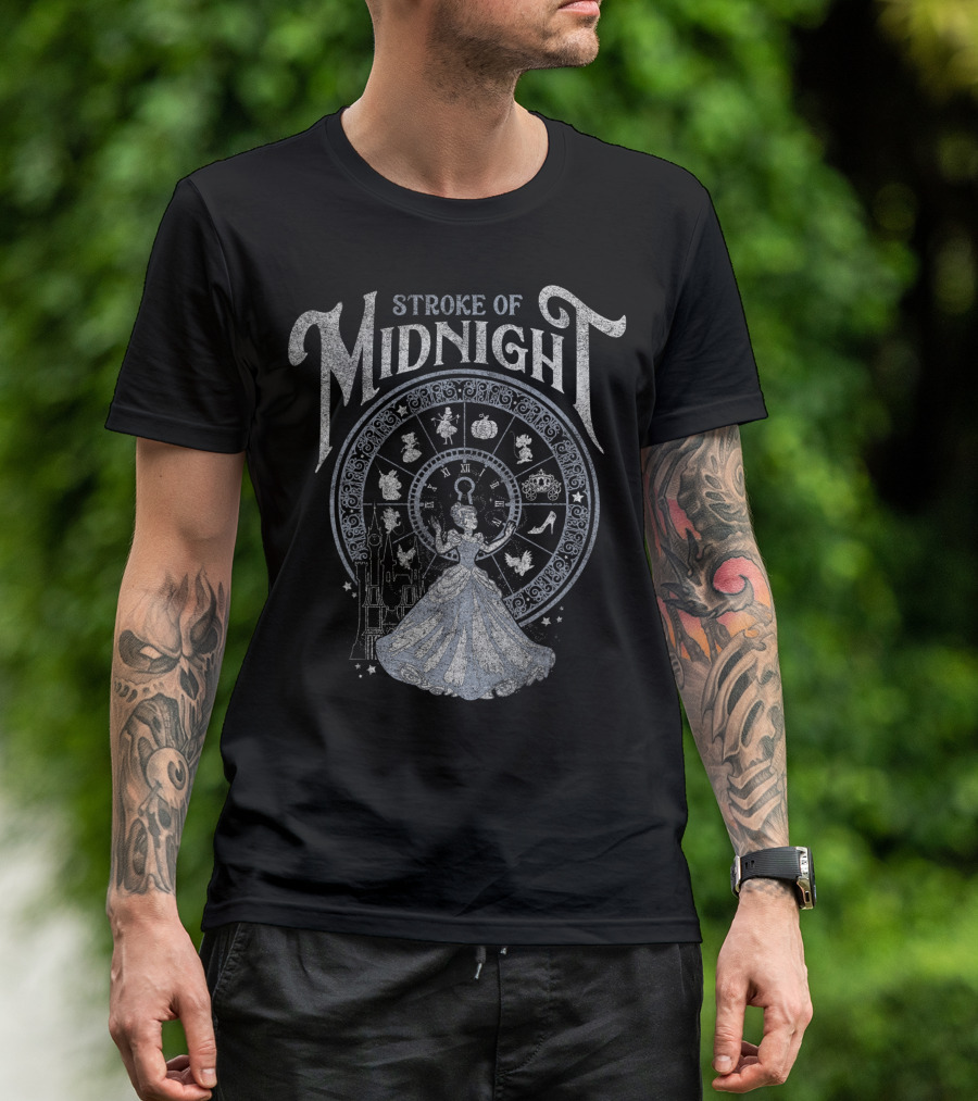 Cinderella Stroke Of Midnight Clock And Castle T-Shirt
