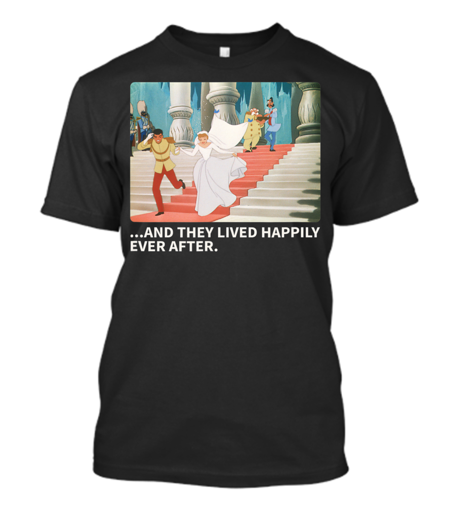 Disney Cinderella Wedding And They Lived Happily Ever After Scene T-Shirt