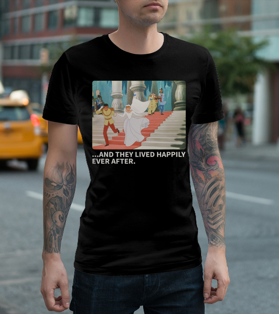Disney Cinderella Wedding And They Lived Happily Ever After Scene T-Shirt
