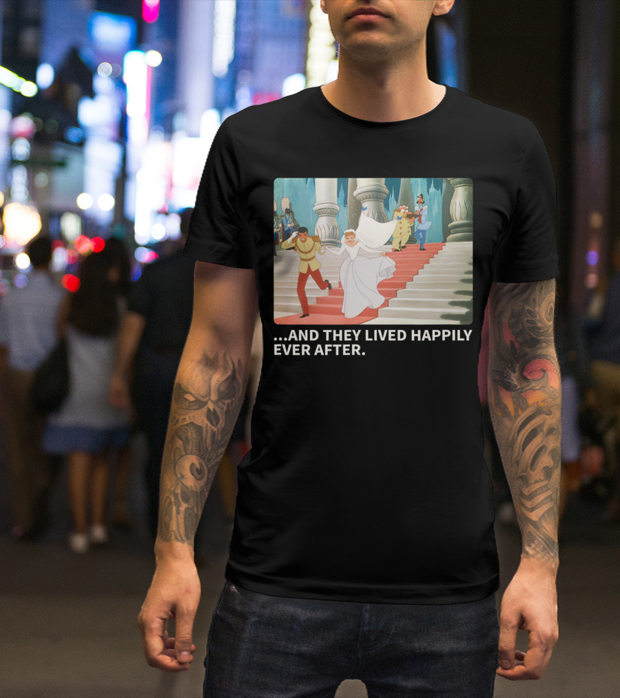 Disney Cinderella Wedding And They Lived Happily Ever After Scene T-Shirt