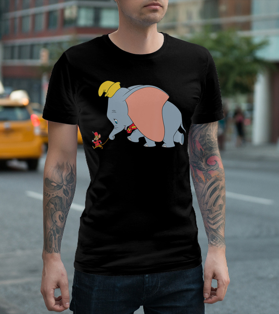 Disney Dumbo and Timothy Mouse Walking Together T-Shirt