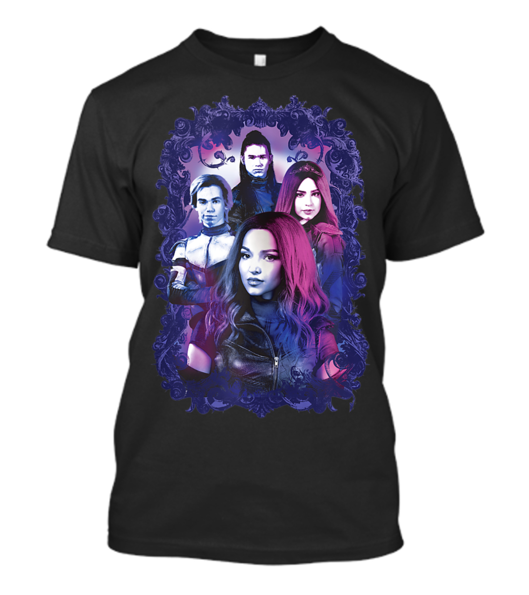 Carlos Jay Mal Evie Disney Descendants 3 Portrait Framestyle T-Shirt