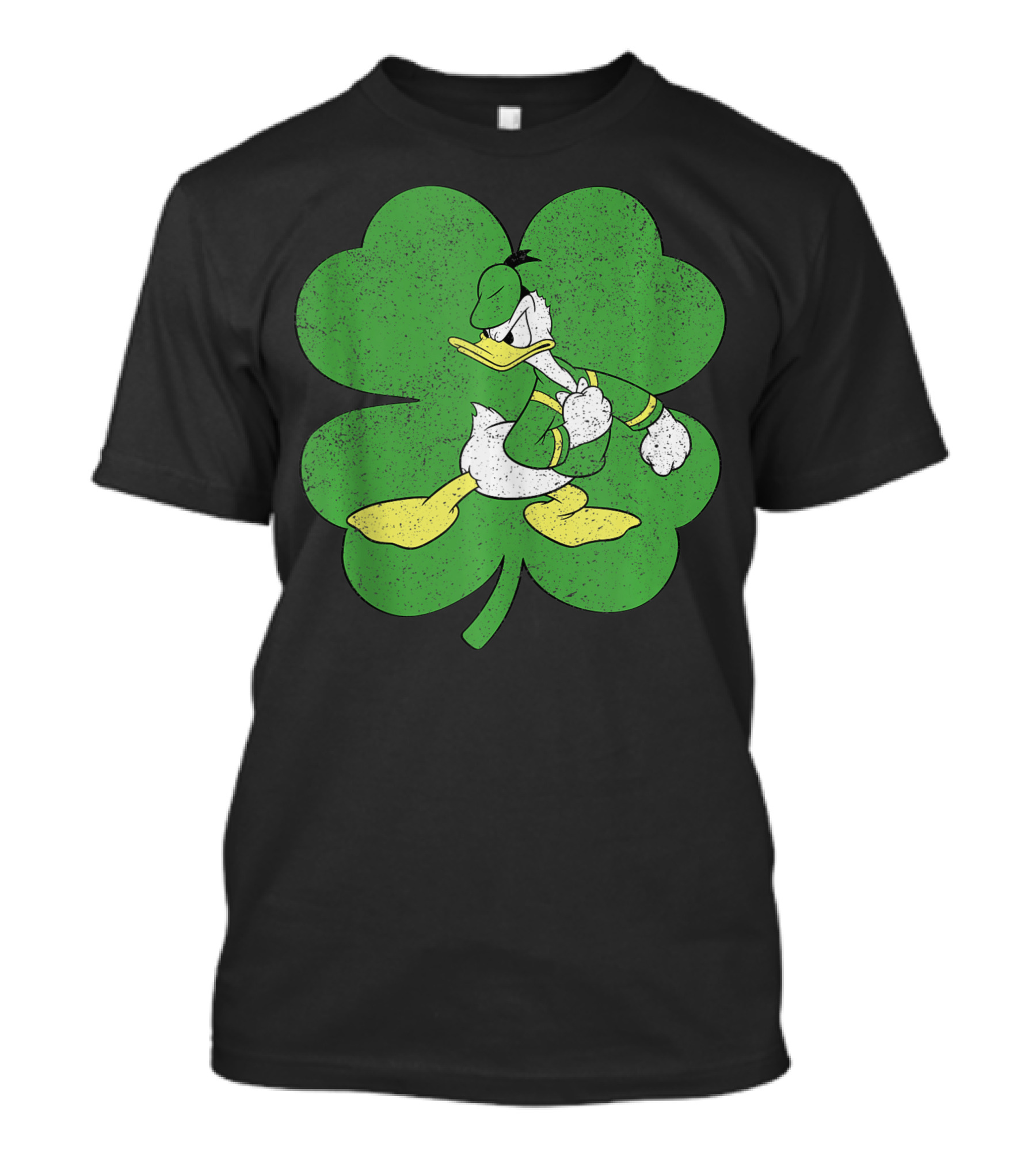 Disney Donald Duck Shamrock St Patricks Day 76 Green Four Leaf Clover T-Shirt
