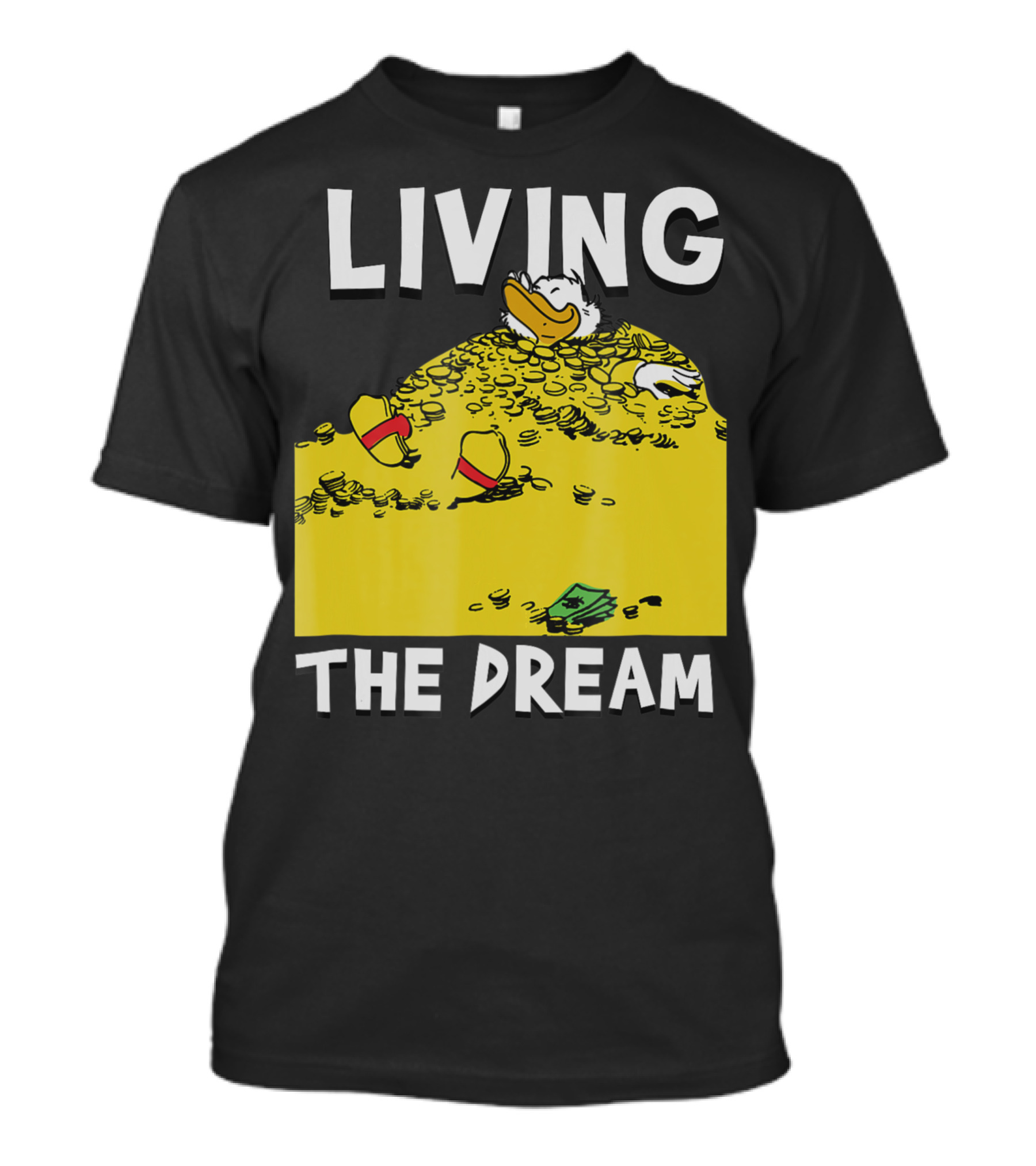 Disney DuckTales Scrooge McDuck Living The Dream In Gold Coins T-Shirt