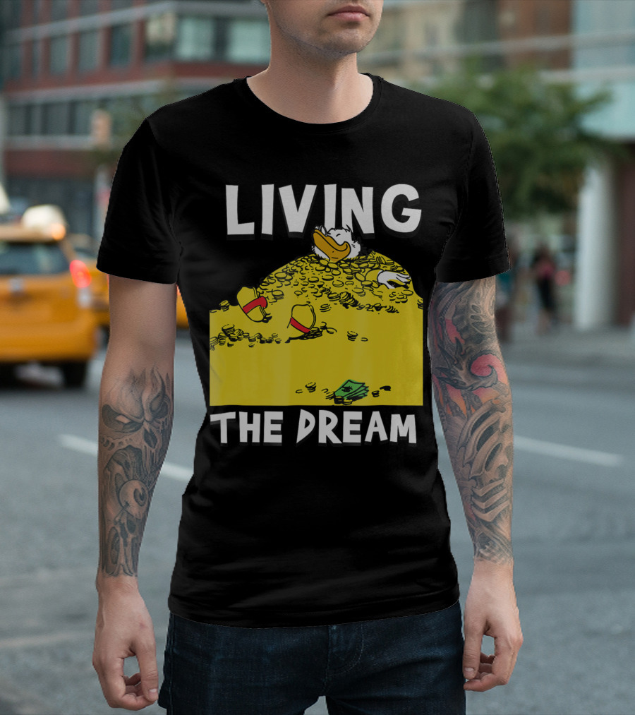Disney DuckTales Scrooge McDuck Living The Dream In Gold Coins T-Shirt