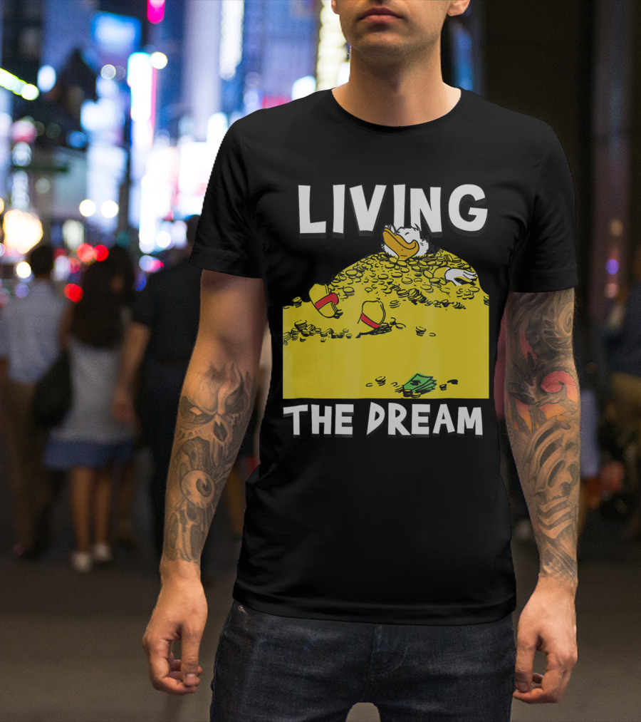 Disney DuckTales Scrooge McDuck Living The Dream In Gold Coins T-Shirt