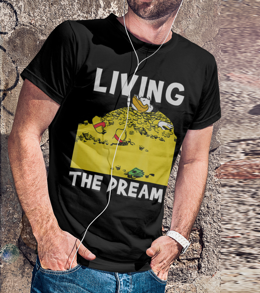 Disney DuckTales Scrooge McDuck Living The Dream In Gold Coins T-Shirt