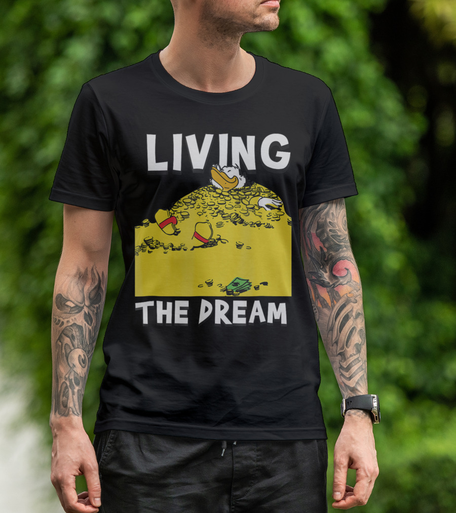 Disney DuckTales Scrooge McDuck Living The Dream In Gold Coins T-Shirt