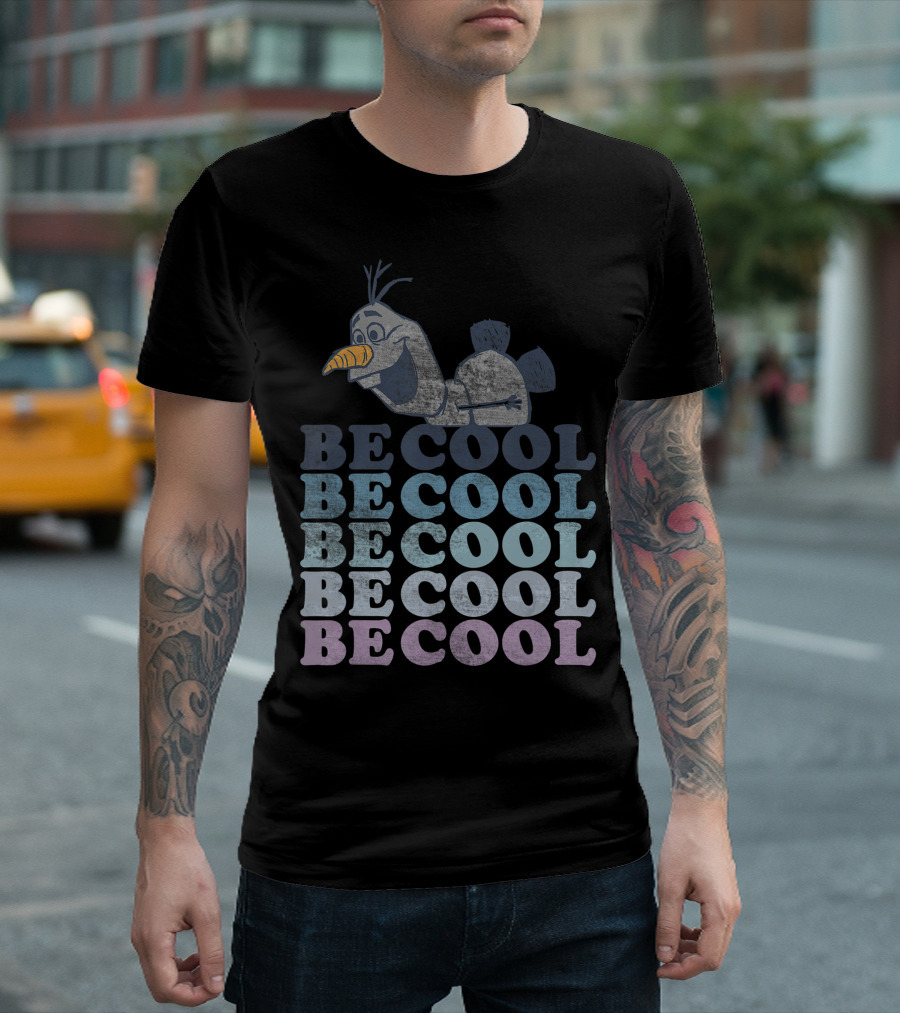 Disney Frozen 2 Olaf Be Cool Word Stack T-Shirt
