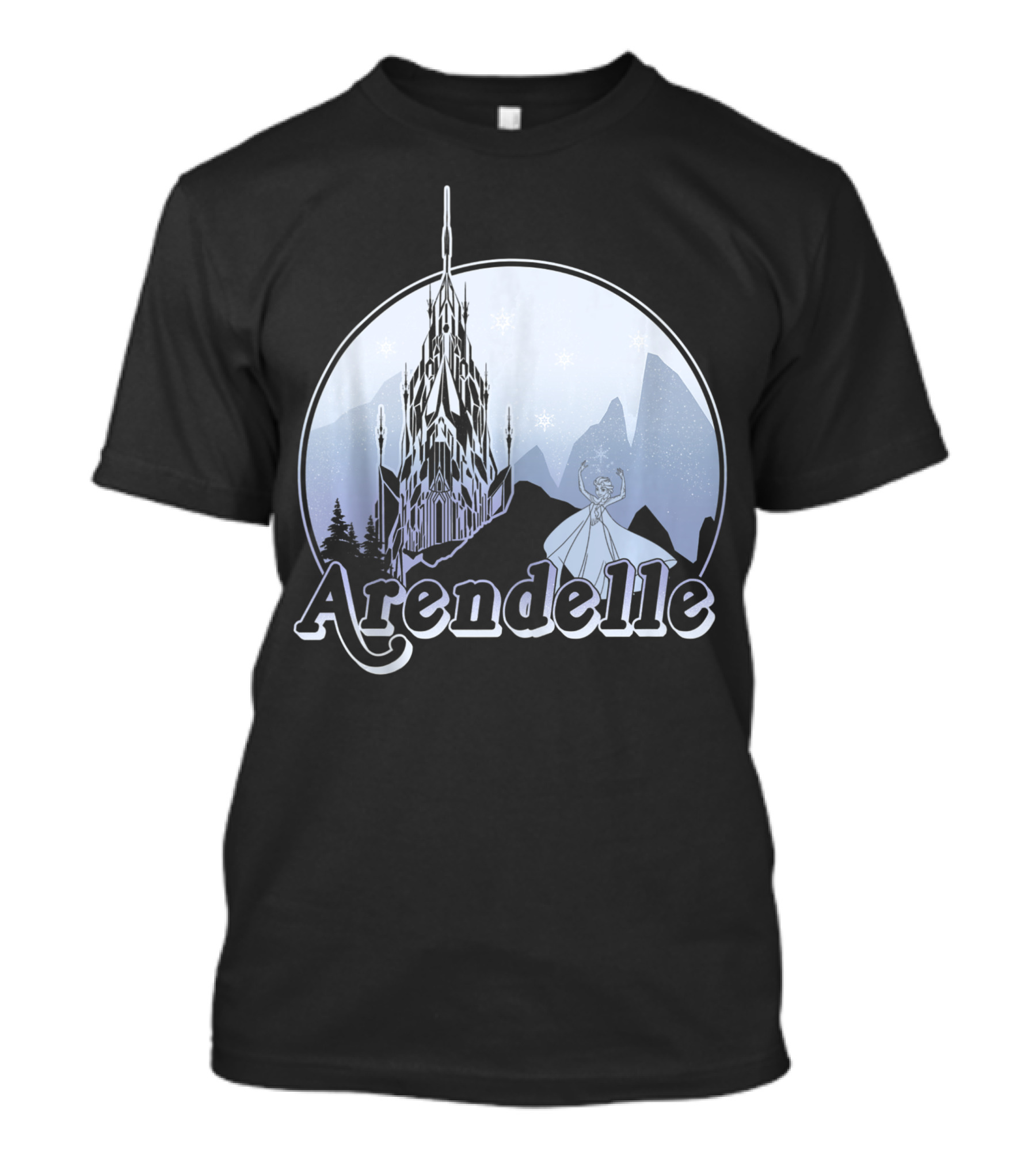 Disney Frozen Arendelle Ice Castle Elsa Snowflakes T-Shirt
