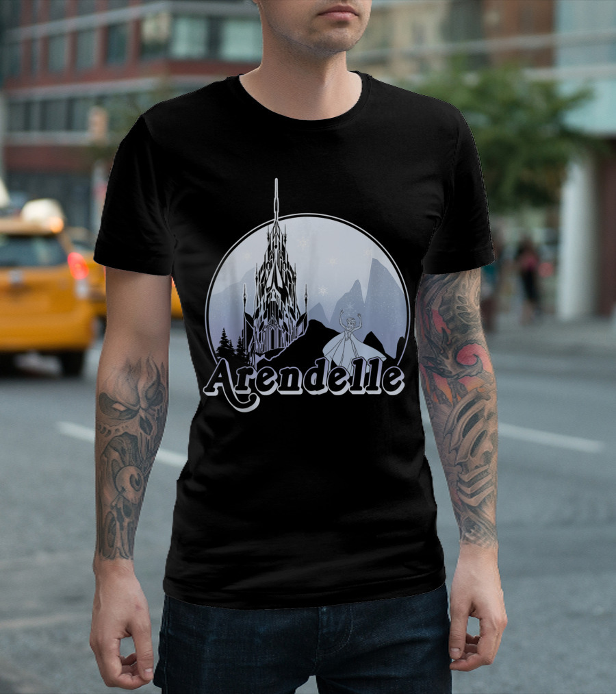 Disney Frozen Arendelle Ice Castle Elsa Snowflakes T-Shirt