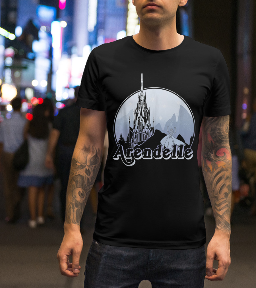 Disney Frozen Arendelle Ice Castle Elsa Snowflakes T-Shirt