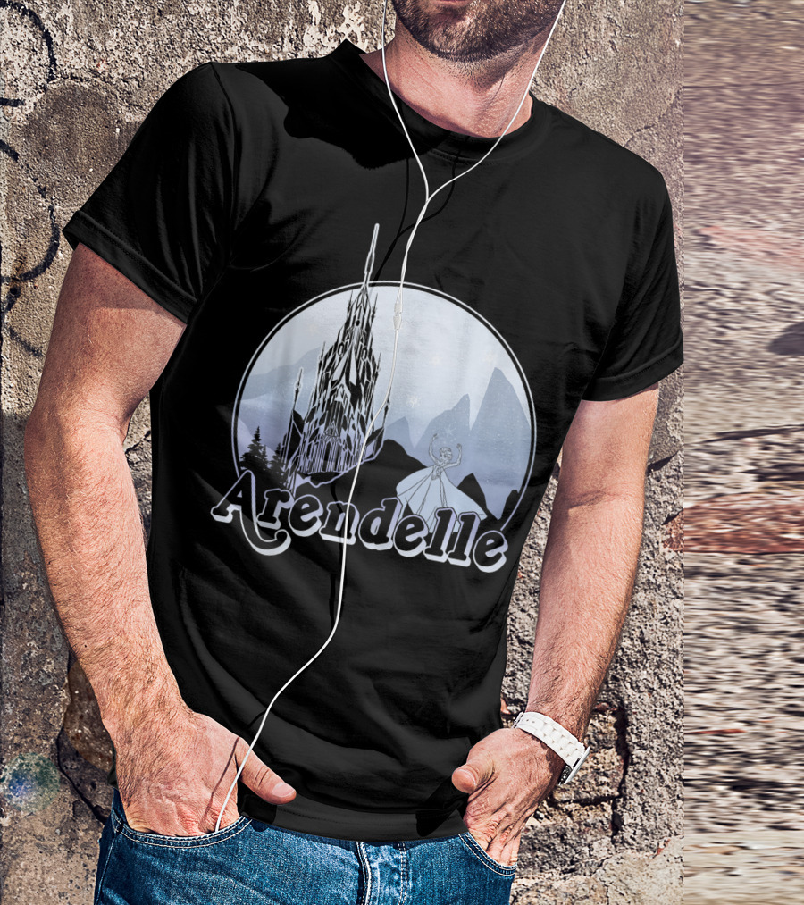 Disney Frozen Arendelle Ice Castle Elsa Snowflakes T-Shirt