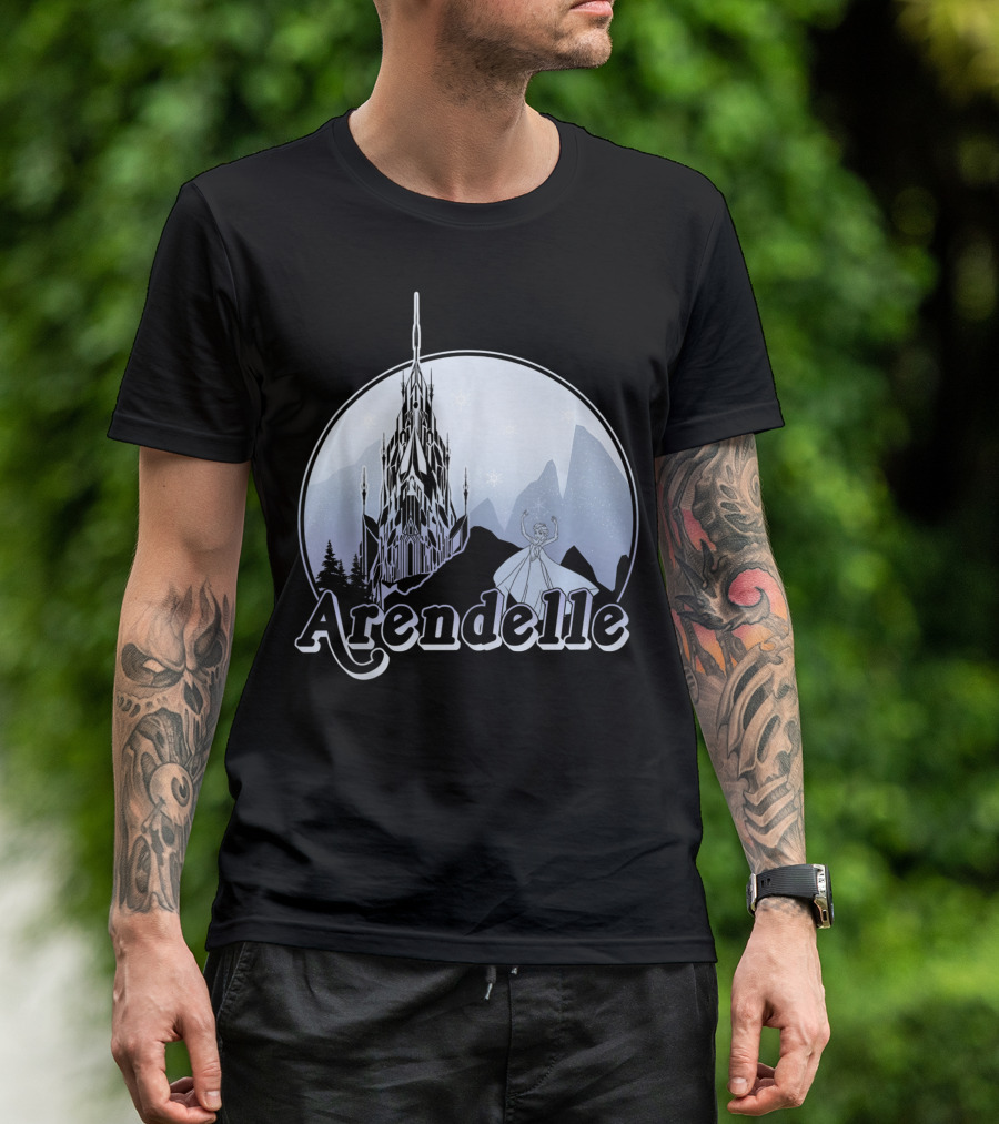 Disney Frozen Arendelle Ice Castle Elsa Snowflakes T-Shirt