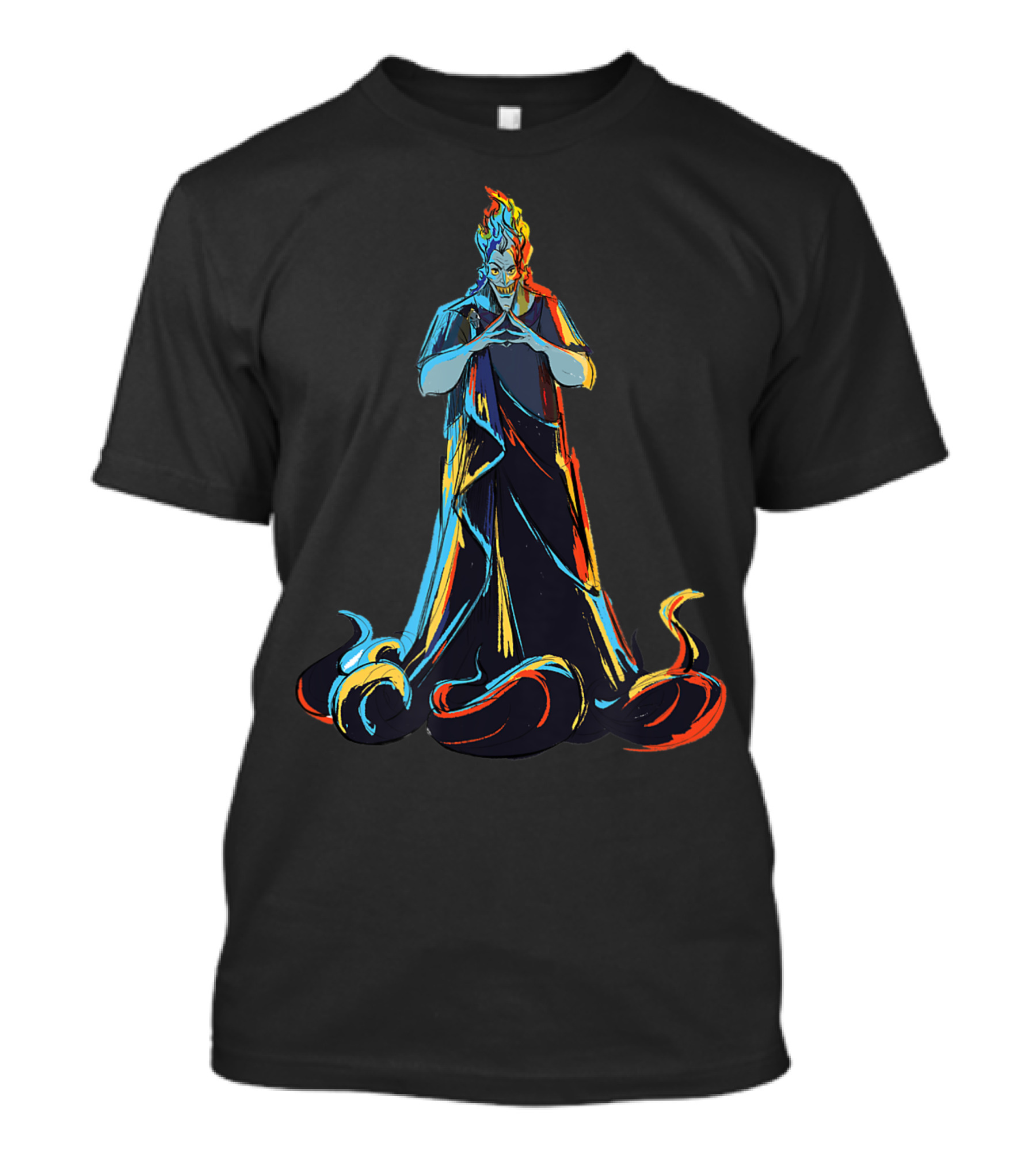 Disney Hades Colorful Flame Character T-Shirt