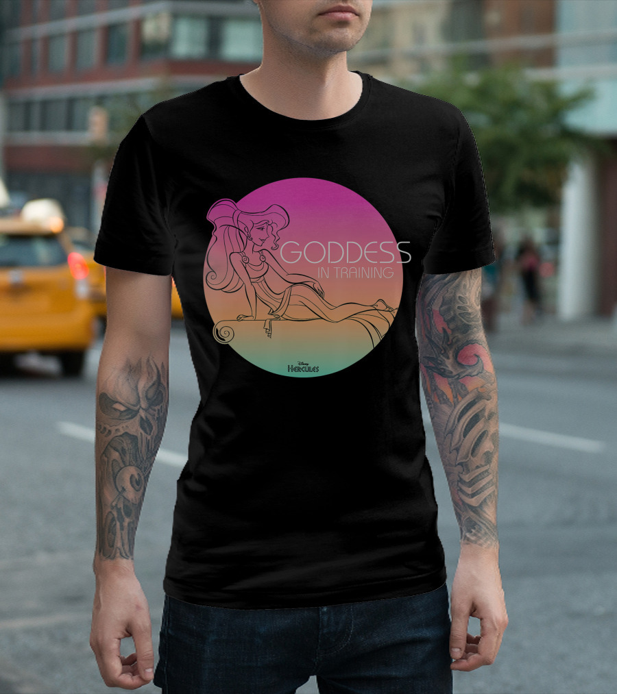 Disney Hercules Meg Goddess In Training Gradient Circle T-Shirt