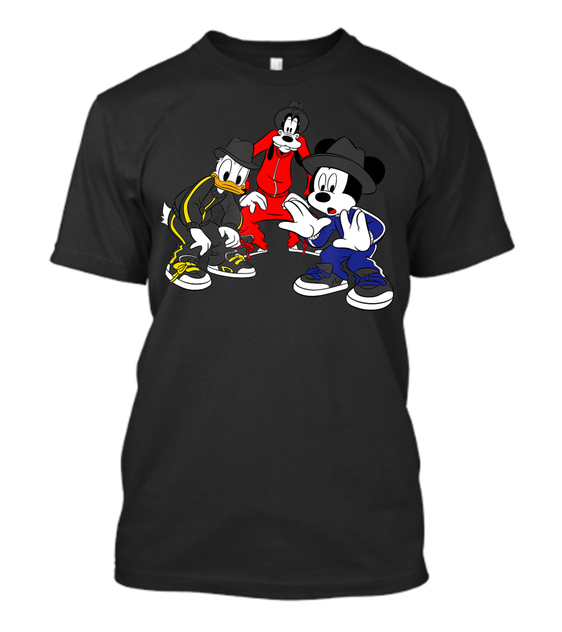 Disney Hip Hop Mickey And Friends In Trendy Streetwear T-Shirt