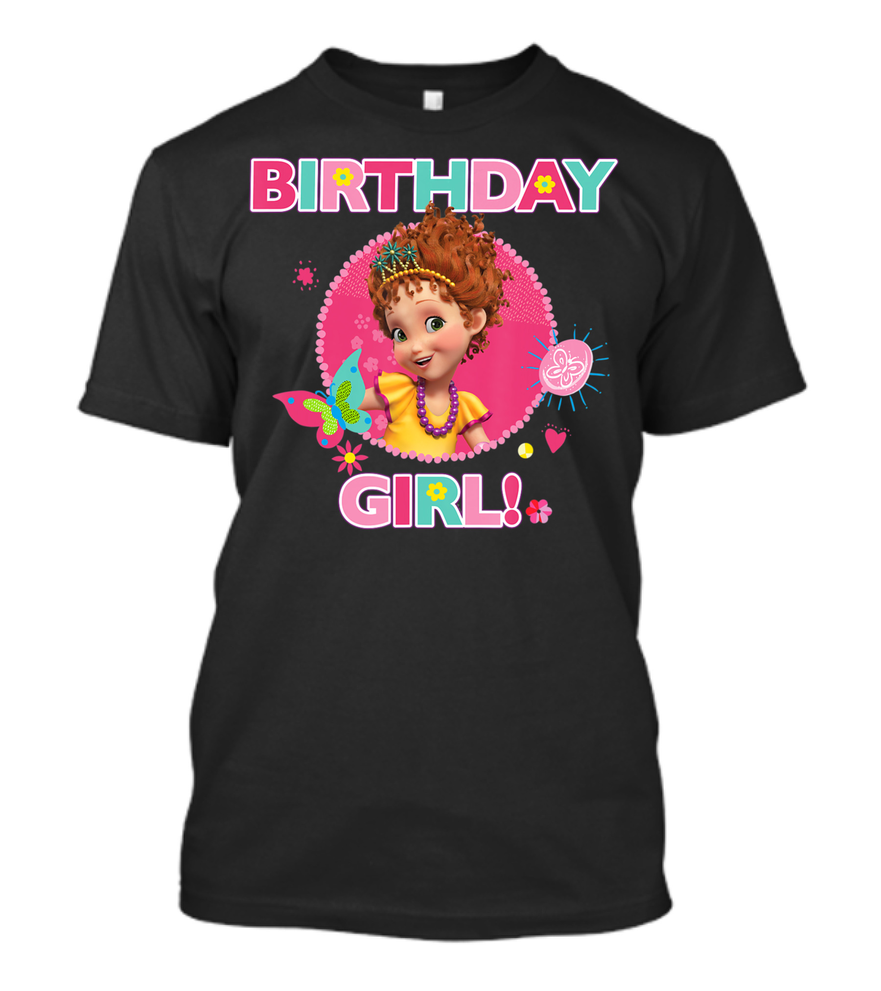 Disney Junior Fancy Nancy Birthday Girl With Bright Butterflies And Flowers T-Shirt