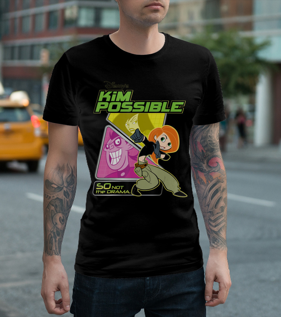 Disney Kim Possible So Not The Drama Animated Characters And Action Poses T-Shirt