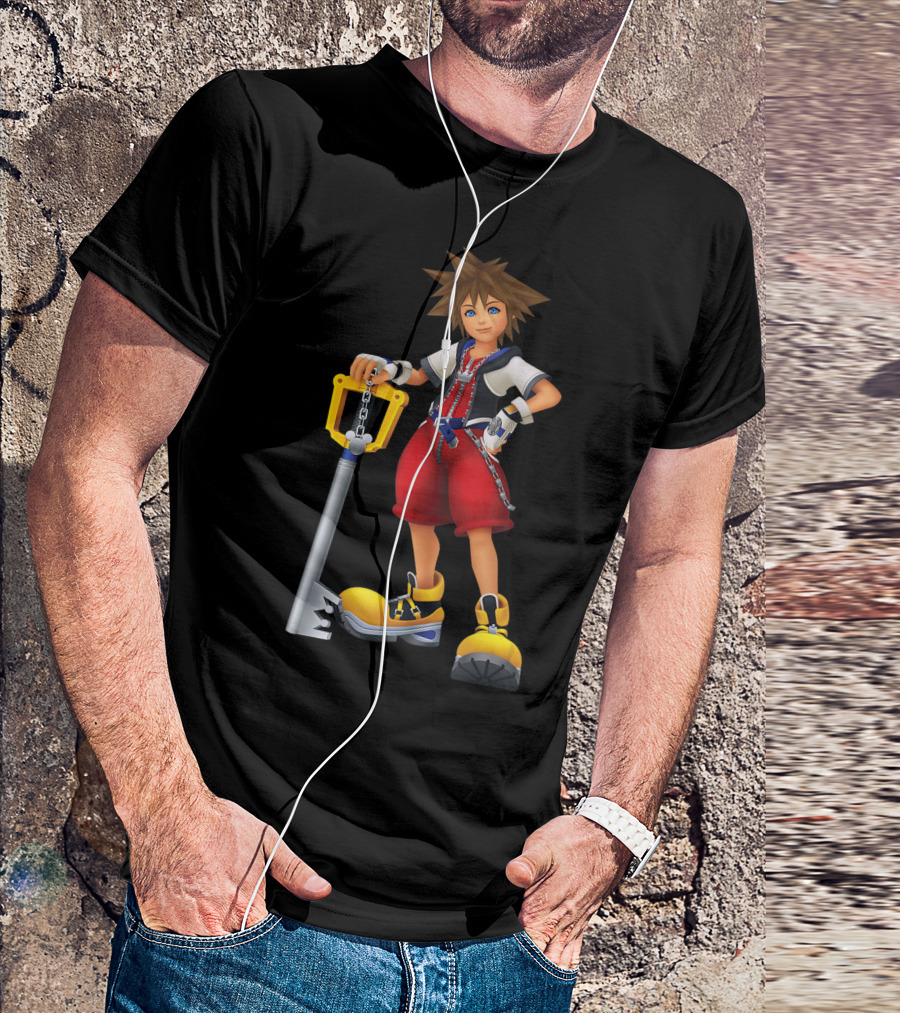 Disney Kingdom Hearts Sora Key Blade Character T-Shirt