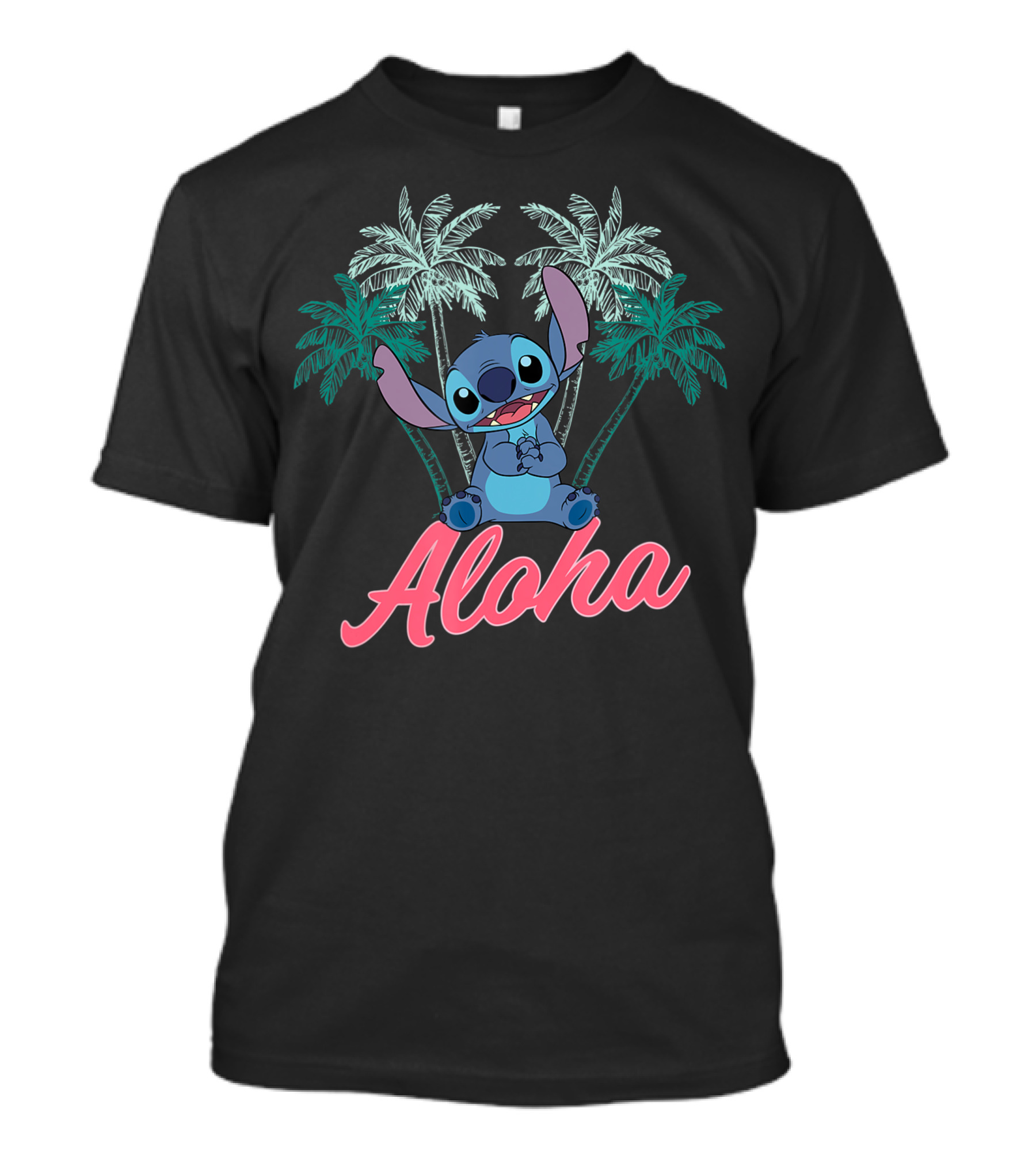 Disney Lilo And Stitch Aloha Palm Trees Tropical T-Shirt