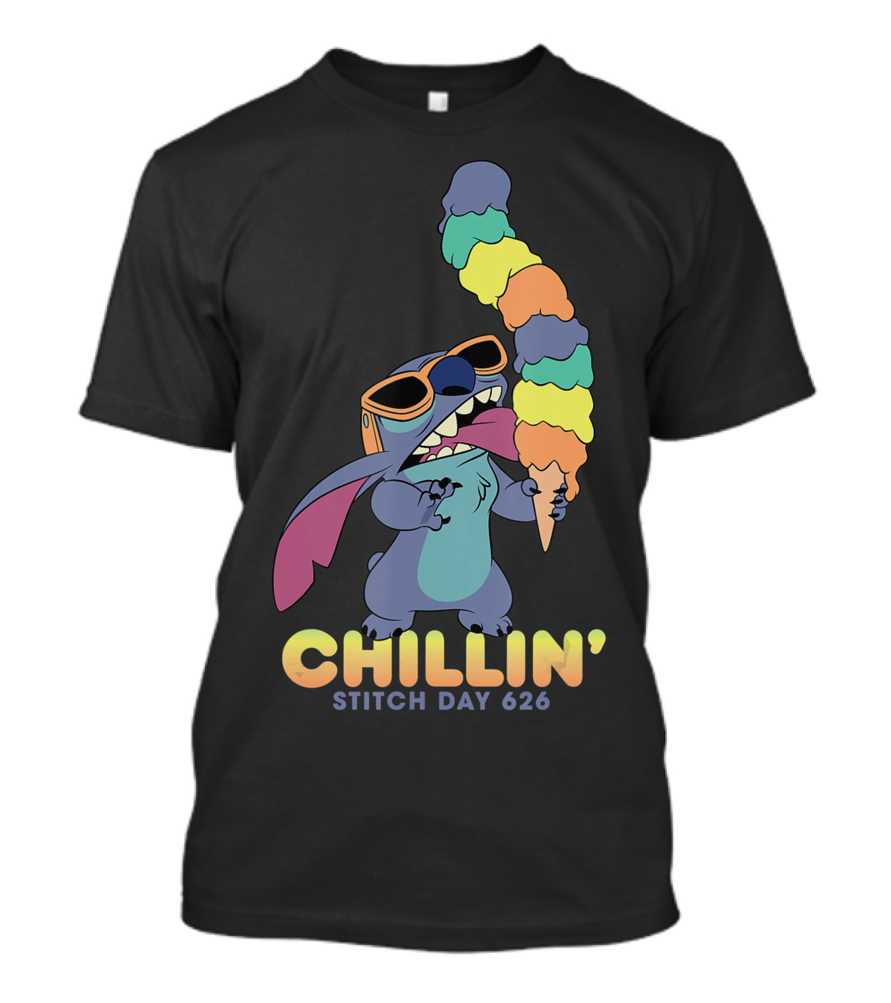 Disney Lilo And Stitch Chillin' Ice Cream Stitch Day 626 T-Shirt