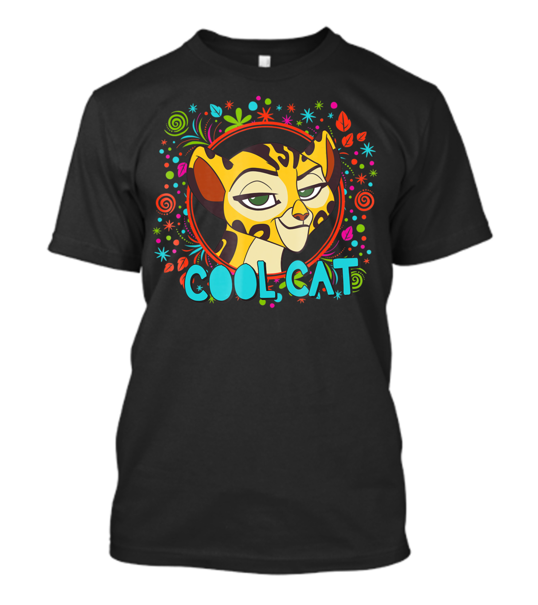 Disney Lion Guard Cool Cat Spirals And Leaves T-Shirt