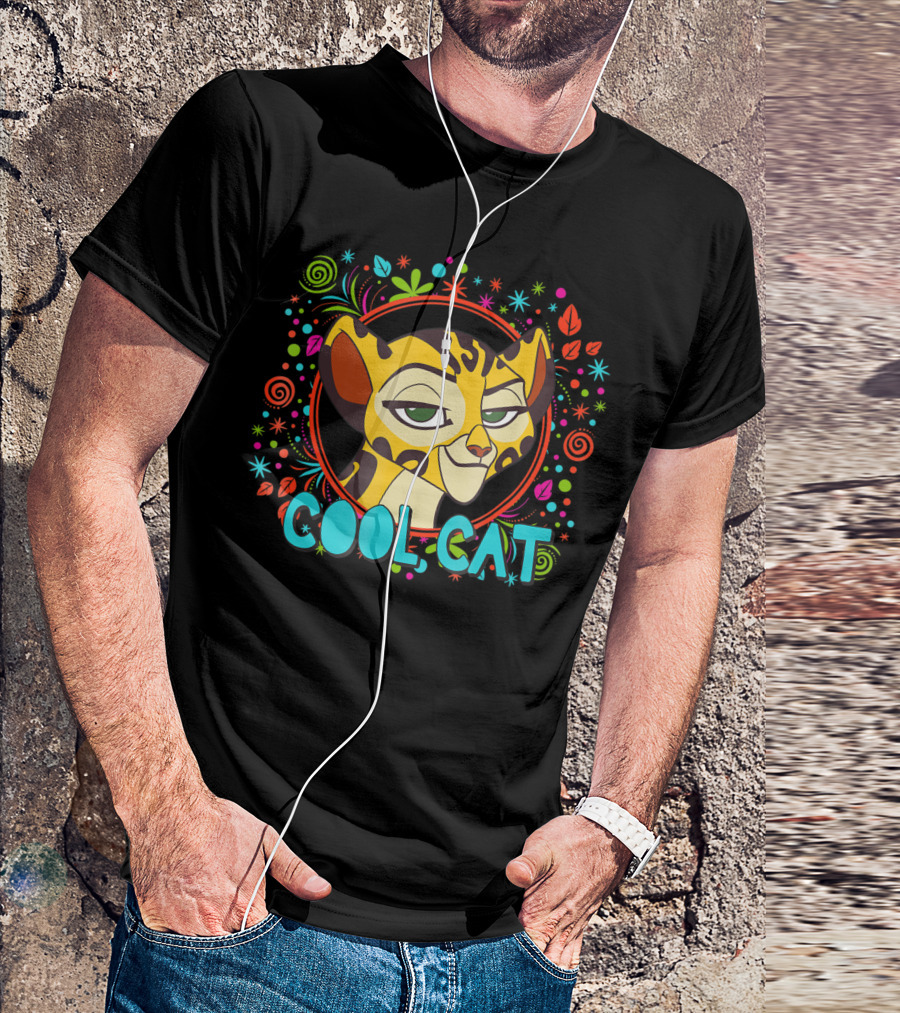 Disney Lion Guard Cool Cat Spirals And Leaves T-Shirt
