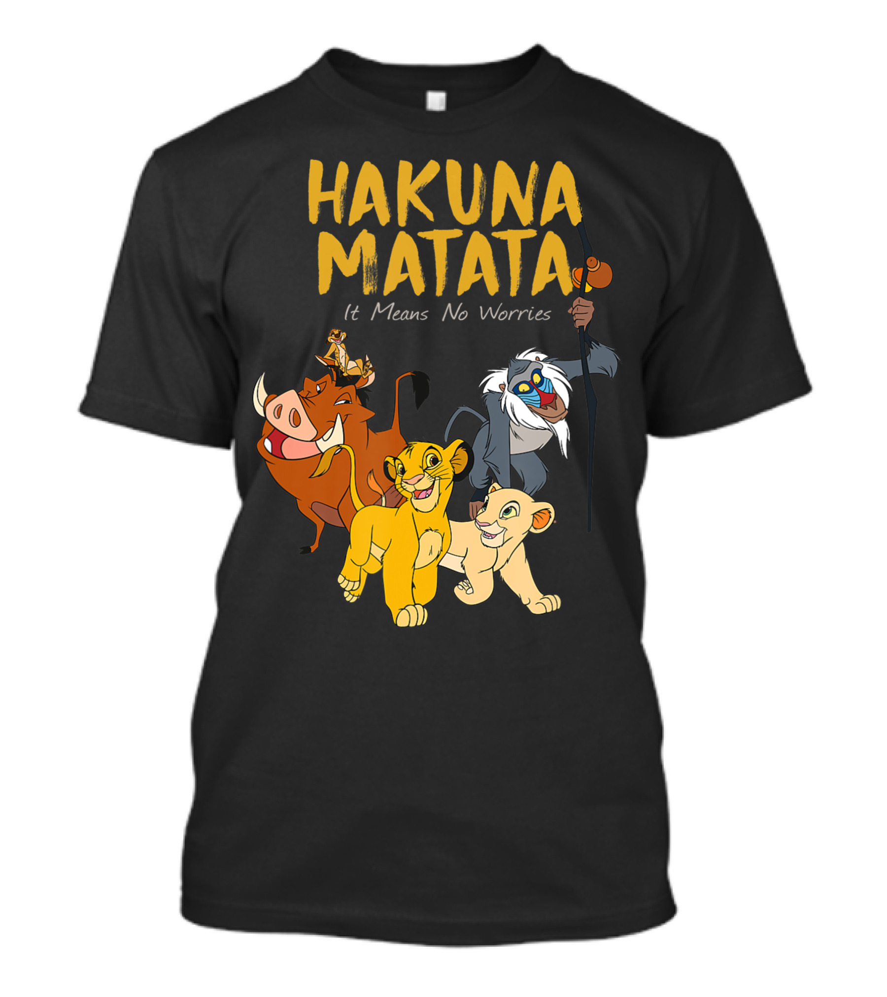 Hakuna Matata Lion King Classic It Means No Worries Disney Characters T-Shirt