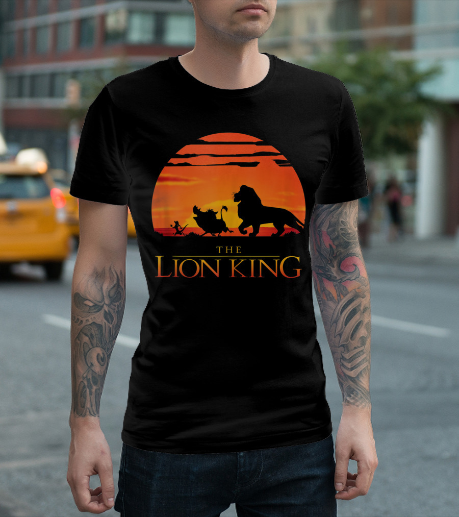 The Lion King Live Action Sunset Silhouette Walk T-Shirt