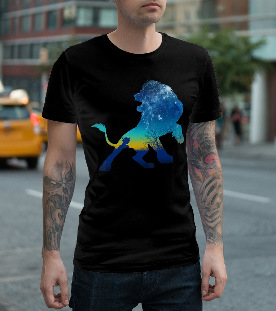 Disney Lion King Simba Silhouette Night Sky T-Shirt