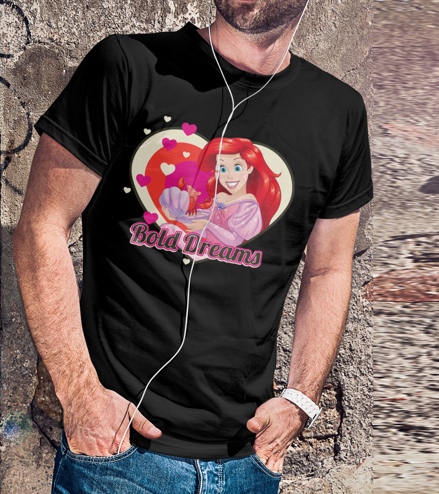 Disney Ariel Bold Dreams Valentine Heart T-Shirt