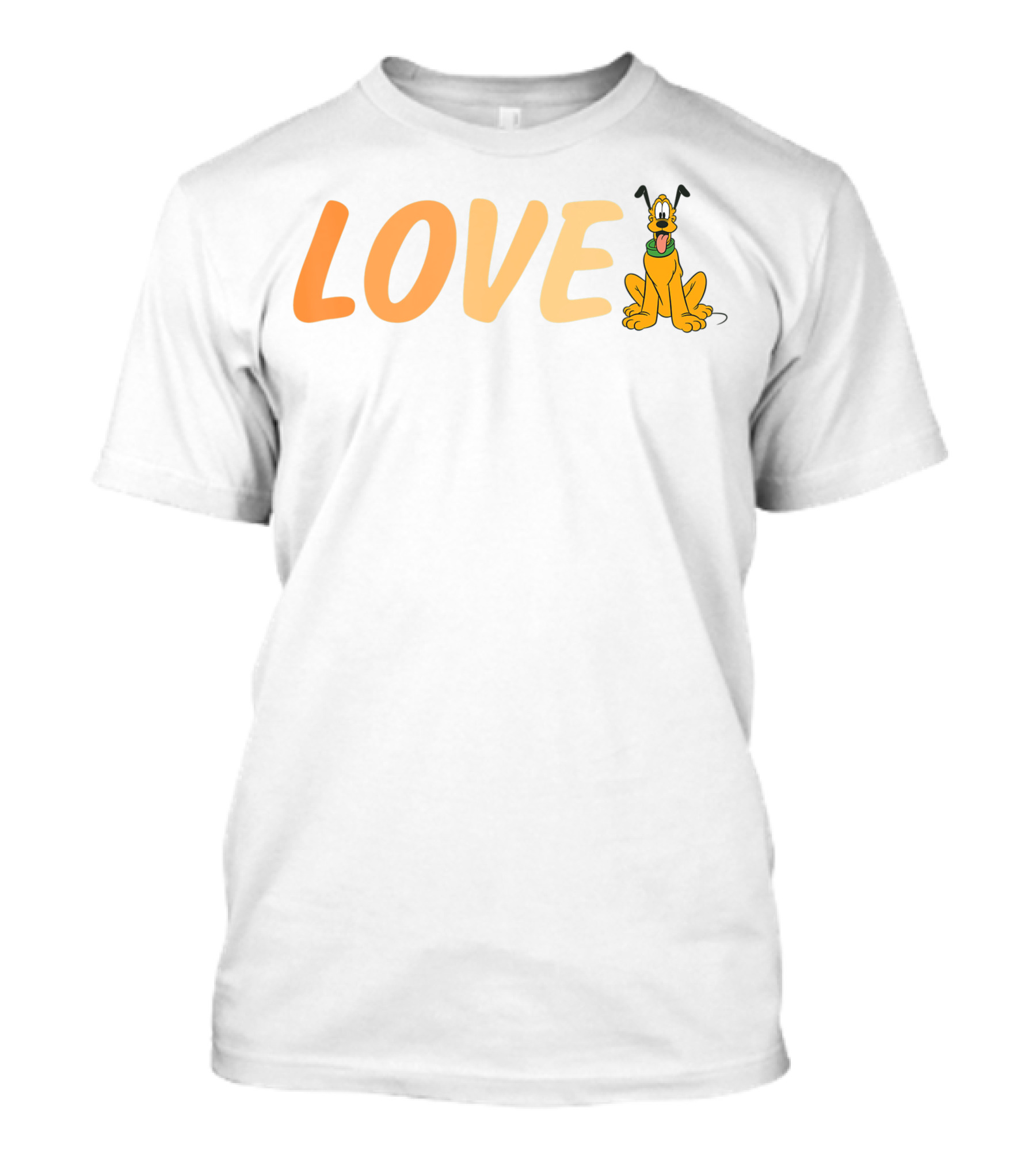 Disney Love Pluto Dog Animated Character T-Shirt