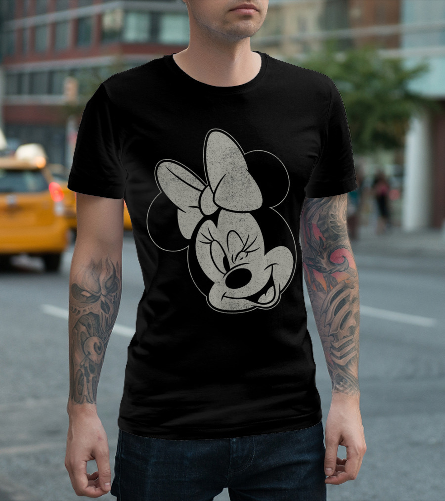 Mickey And Friends Minnie Mouse Winking Disney Vintage Look T-Shirt