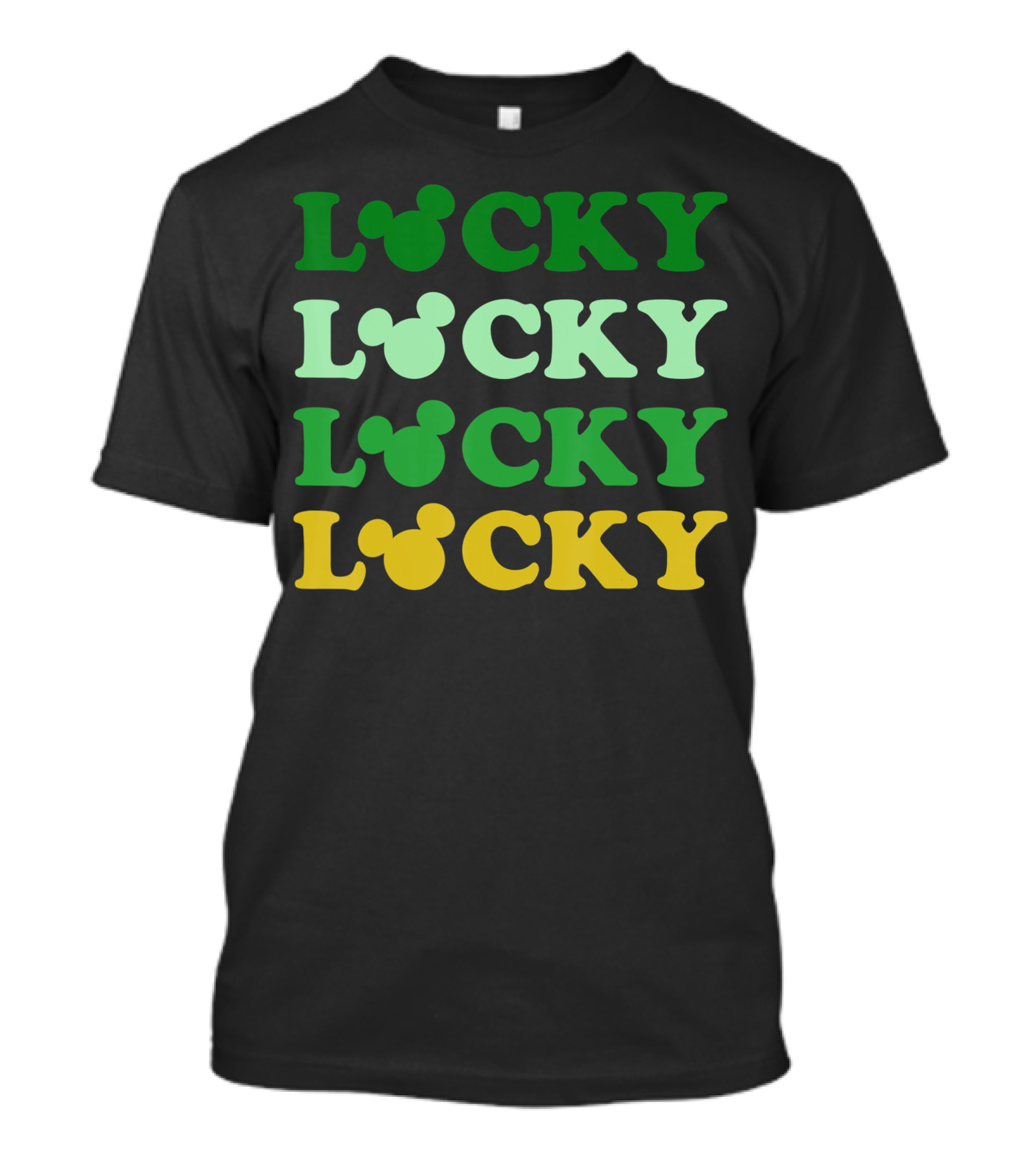 Mickey Lucky St Patricks Day Stack Disney Friends T-Shirt